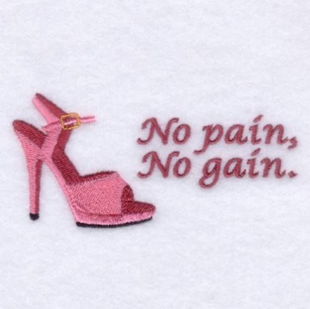 Picture of No Pain, No Gain. Machine Embroidery Design