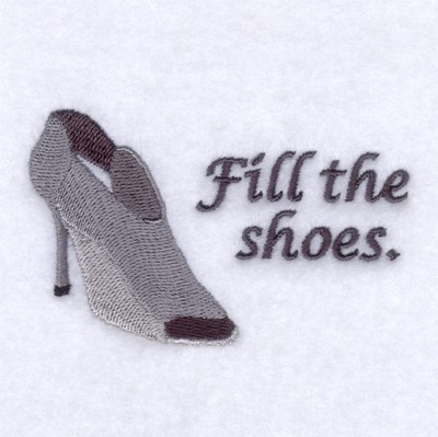 Fill the Shoes. Machine Embroidery Design