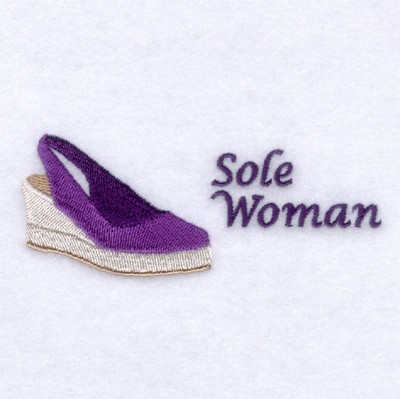 Sole Woman Machine Embroidery Design