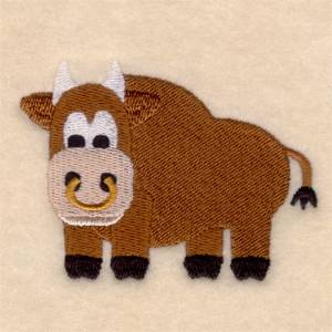 Picture of Cartoon Bull Machine Embroidery Design
