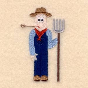 Picture of Cartoon Farmer Machine Embroidery Design