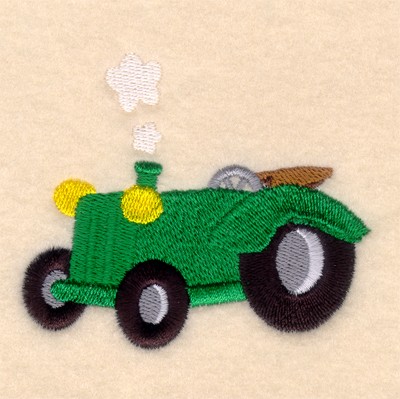 Cartoon Tractor Machine Embroidery Design