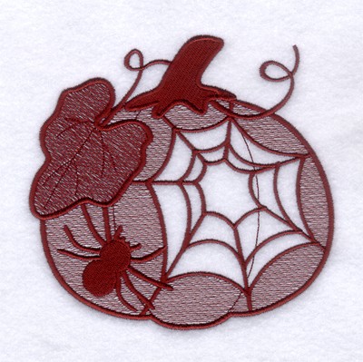 Spiderweb Pumpkin Toile Machine Embroidery Design