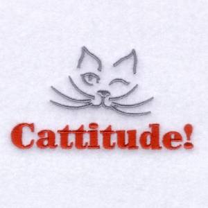 Picture of Cattitude! Machine Embroidery Design