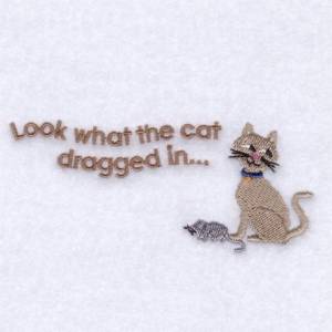 Picture of What The Cat Dragged In Machine Embroidery Design