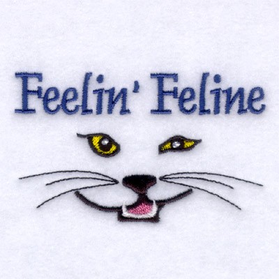 Feelin Feline Machine Embroidery Design