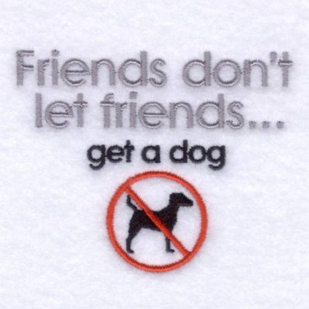 Picture of No Dogs Machine Embroidery Design
