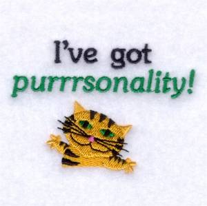 Picture of Purrrsonality! Machine Embroidery Design