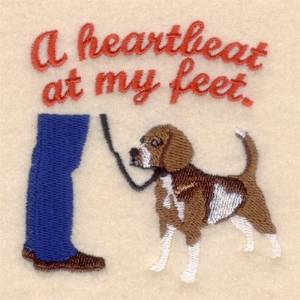 Picture of A Heartbeat At My Feet Machine Embroidery Design