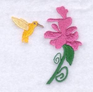 Picture of Whimsical Hummingbird Machine Embroidery Design