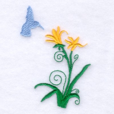 Whimsical Hummingbird Machine Embroidery Design