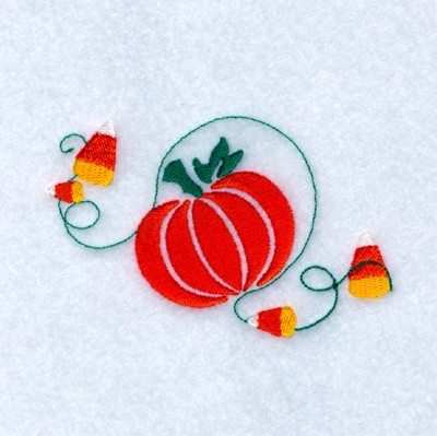 Pumpkin Stencil Machine Embroidery Design
