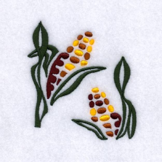 Picture of Indian Corn Stencil Machine Embroidery Design