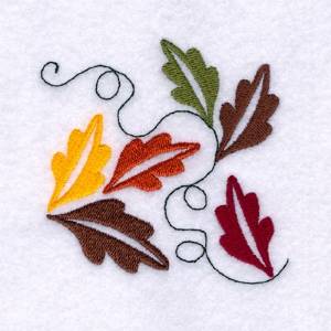 Picture of Fall Leaves Stencil Machine Embroidery Design