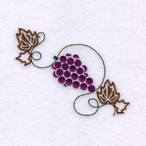 Picture of Grape Stencil Machine Embroidery Design