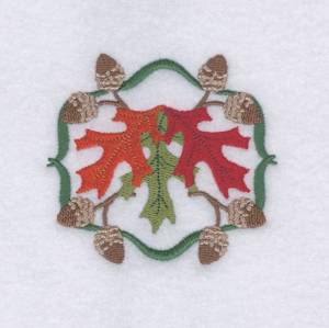 Picture of Acorns and Oak Leaves Machine Embroidery Design