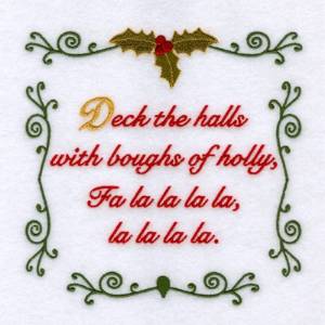 Picture of Deck the Halls Machine Embroidery Design