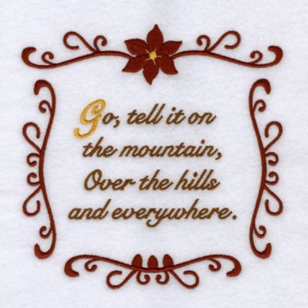 Picture of Go Tell it on the Mountain Machine Embroidery Design