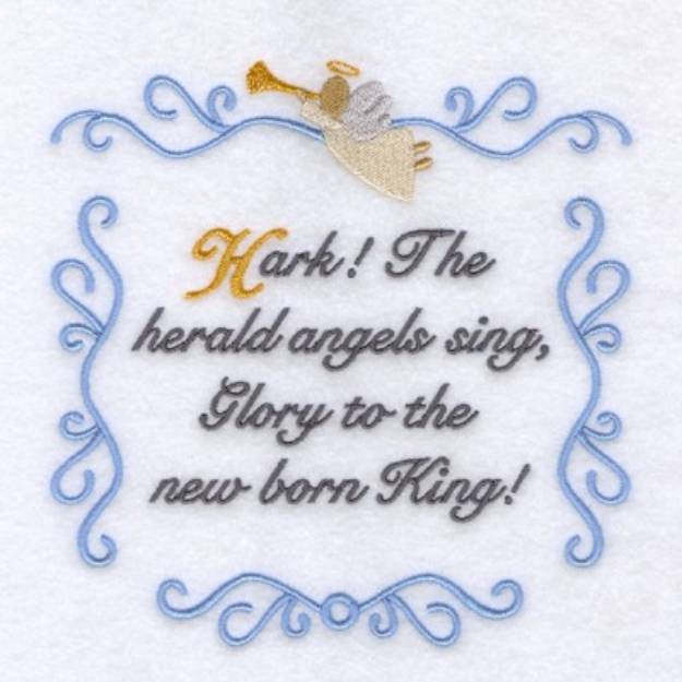 Picture of Hark the Herald Angels Machine Embroidery Design