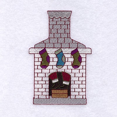 Fireplace Machine Embroidery Design