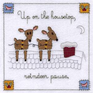 Picture of Housetop Square #2 Machine Embroidery Design