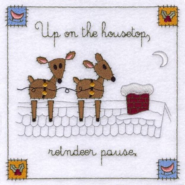 Picture of Housetop Square #2 Machine Embroidery Design