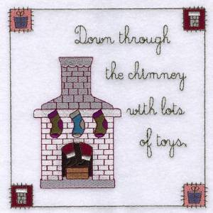 Picture of Housetop Square #4 Machine Embroidery Design