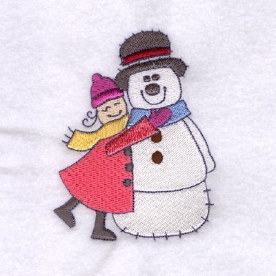 Frosty Hug Machine Embroidery Design
