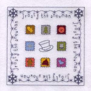 Picture of Frosty Square #1 Machine Embroidery Design