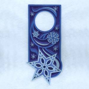 Picture of Snowflake Door Hanger Machine Embroidery Design
