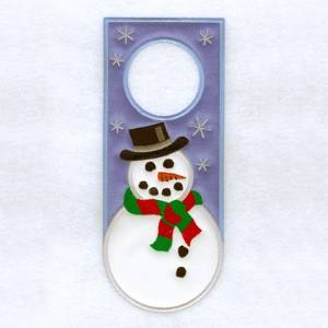 Picture of Snowman Door Hanger Machine Embroidery Design