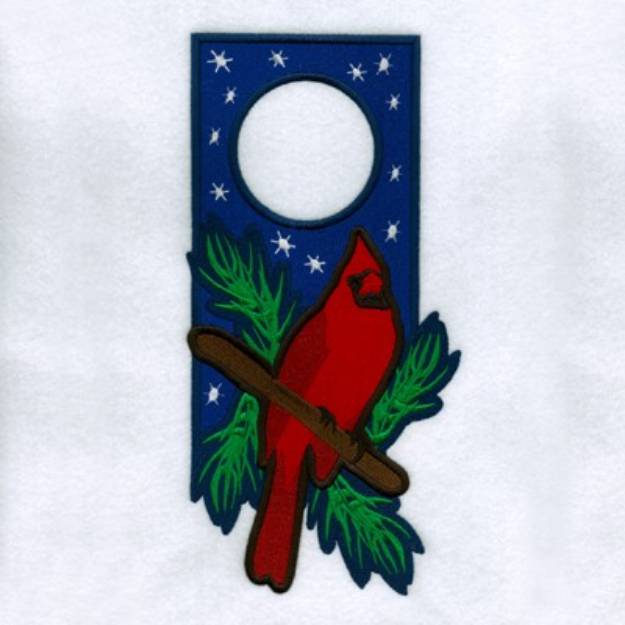 Picture of Cardinal Door Hanger Machine Embroidery Design