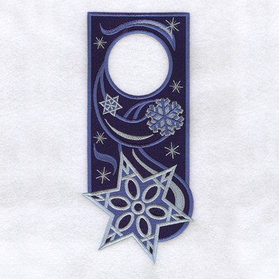 Snowflake Door Hanger Machine Embroidery Design