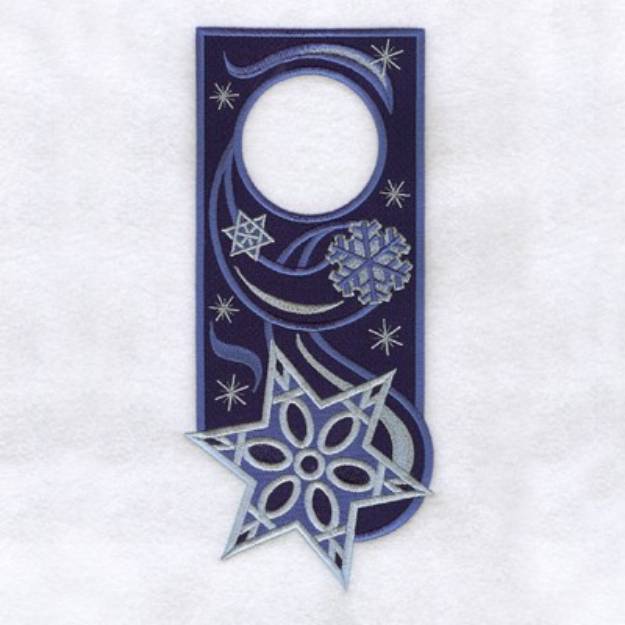 Picture of Snowflake Door Hanger Machine Embroidery Design