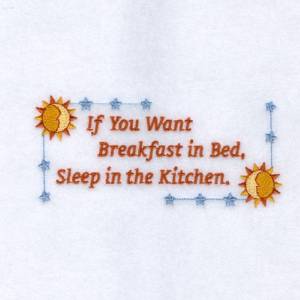 Picture of Breakfast in Bed Machine Embroidery Design
