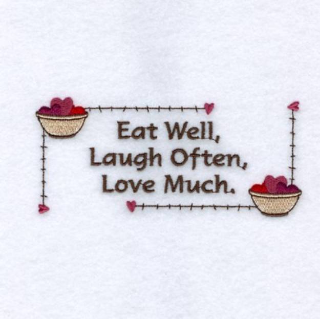 Picture of Eat Well Machine Embroidery Design