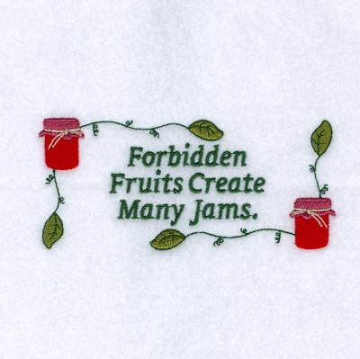 Many Jams Machine Embroidery Design