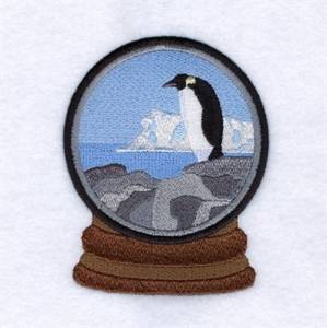 Picture of Penguin Globe Machine Embroidery Design