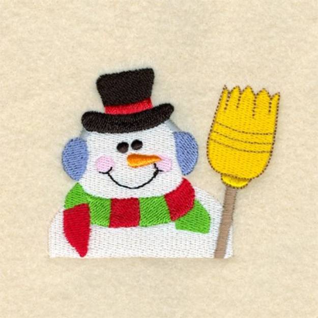Picture of Snowman Pocket Pal Machine Embroidery Design