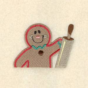 Picture of Gingerbread Pocket Pal Machine Embroidery Design