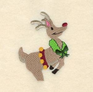 Picture of Reindeer Pocket Pal Machine Embroidery Design