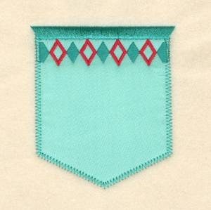Picture of Diamond Pocket Applique Machine Embroidery Design