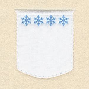 Picture of Snowflake Pocket Applique Machine Embroidery Design