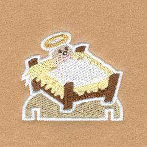 Picture of Creche Baby Jesus Machine Embroidery Design