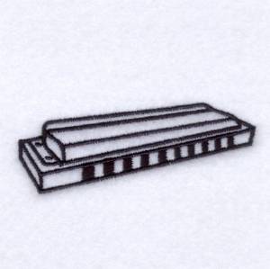 Picture of Harmonica Outline Machine Embroidery Design