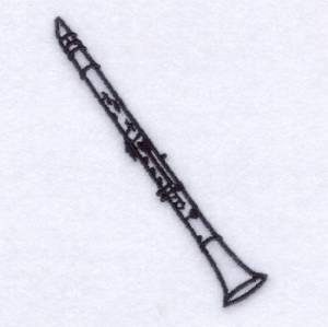 Picture of Clarinet Outline Machine Embroidery Design
