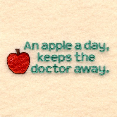 Apple a Day Machine Embroidery Design
