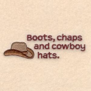 Picture of Boots and Chaps Machine Embroidery Design
