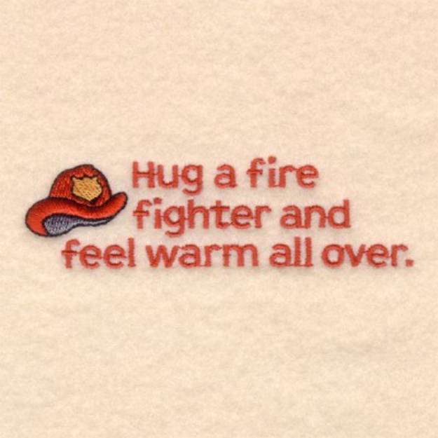 Picture of Hug A Firefighter Machine Embroidery Design