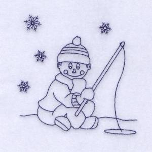 Picture of Ryan Ice Fishing Machine Embroidery Design